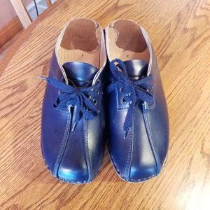Troentorps 8 Blue Clogs Wooden Sweden Lace Up 40